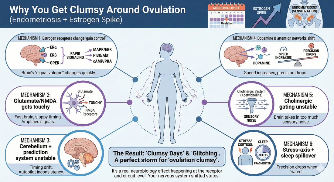 Why You Get Clumsy Around Ovulation (Endometriosis + Estrogen Spike)